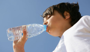 boy drinking water